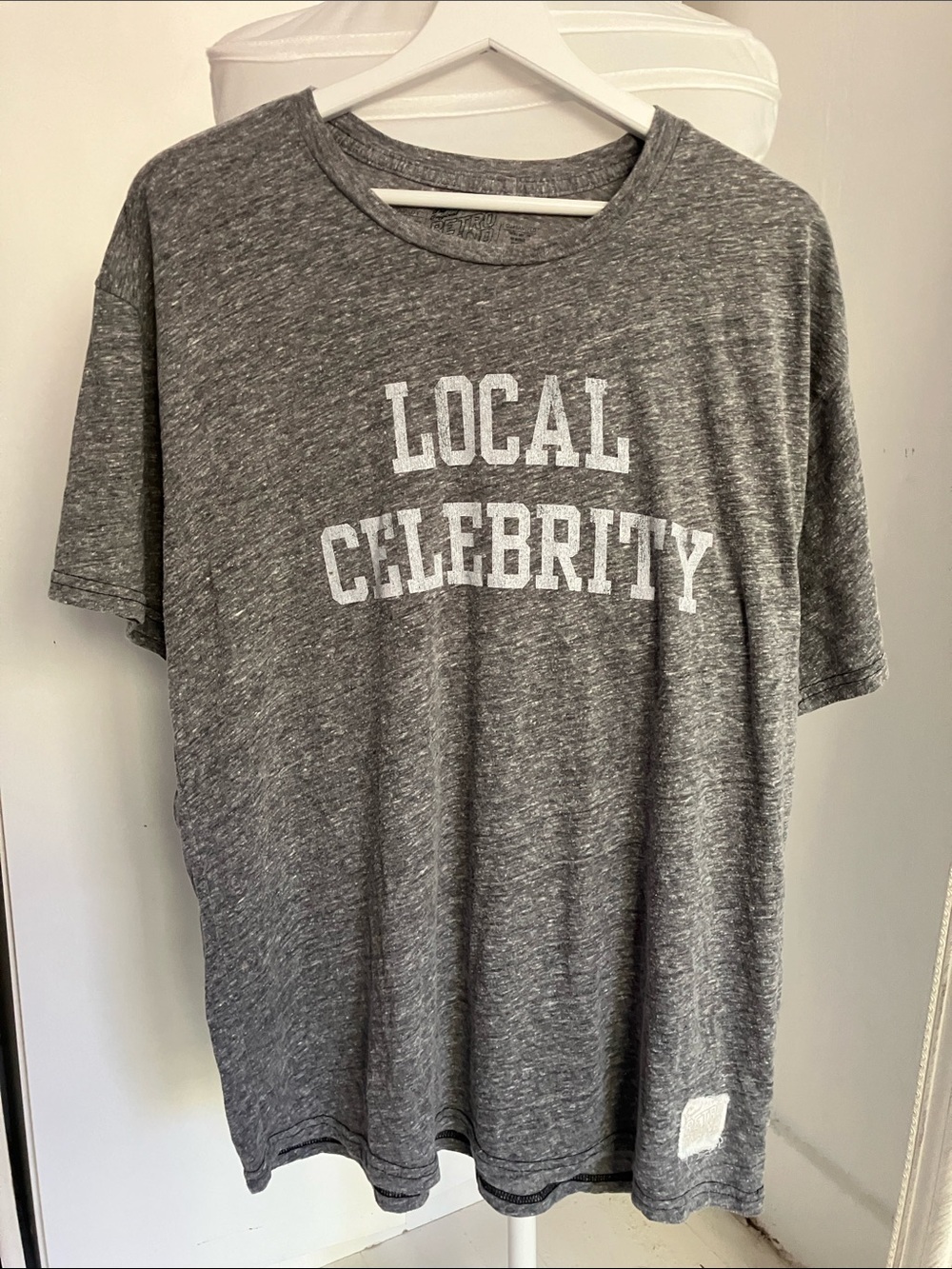 Original Retro Brand Gray 'Local Celebrity' Short Sleeve Tee